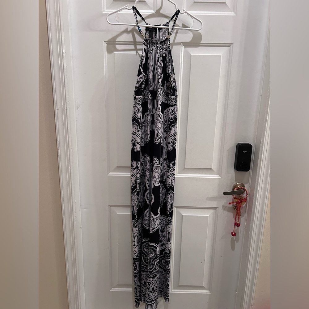 INC International Concepts Black and White Maxi Dress